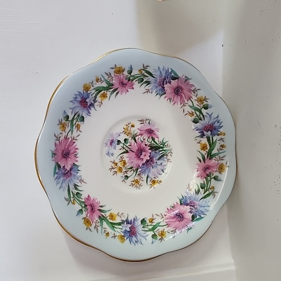 FOLEYFoley, Cornflower, Blue, Vintage, Cup, Saucer, Fine Bone China - Picture 2 of 6